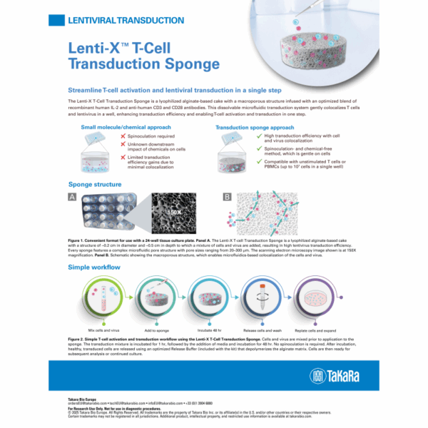 LentiXTCellTransductionSponge-FL-2Page (Pack of 10)